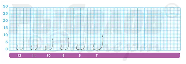 Размеры крючков Owner 50034 Isada