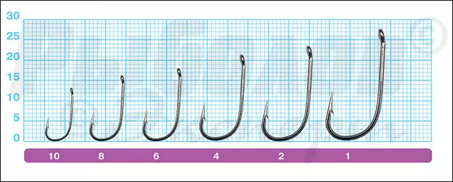 Размеры крючков Owner 53267 (С-7) Carp Down