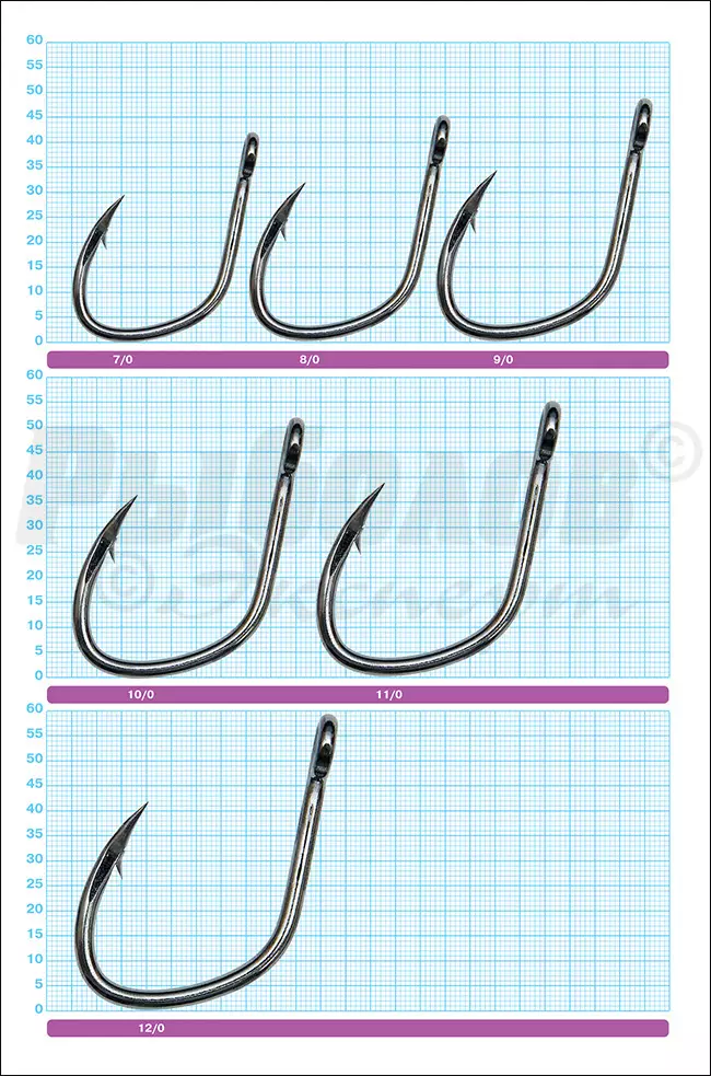 Размеры крючков Owner 5129 Offshore