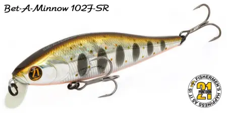 Воблер PONTOON21, Bet-A-Minnow 78SP-SR, 78мм, 7.8 гр., 0.3-0.5 м.