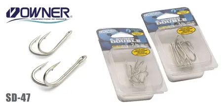 Двойной крючок Owner, белый матовый SD-47TG