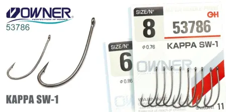 Одинарный крючок OWNER, 53786, колечко, черный BC