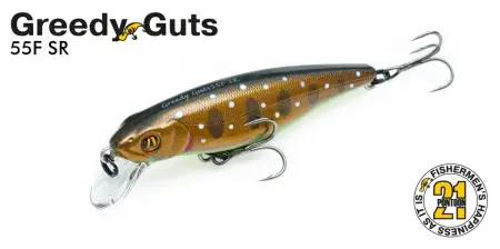 Воблер PONTOON 21, Greedy-Guts 55SP-SR, 55мм, 4,0 гр., 0.7-1.0 м.