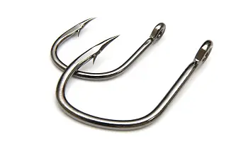 Одинарный крючок OWNER, 5129, колечко, черный BC