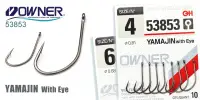 Одинарный крючок OWNER, 53853, колечко, черный BC