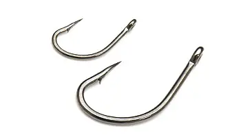 Одинарный крючок OWNER С-1, колечко, черный BC