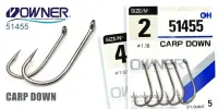 Одинарный крючок OWNER, 51455, колечко, черный BC