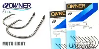 Одинарный крючок OWNER, 5114, колечко, черный BC