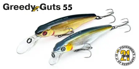 Воблер PONTOON 21, Greedy-Guts 55SP-SR, 55мм, 4,0 гр., 0.7-1.0 м.