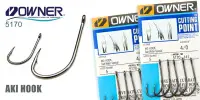 Одинарный крючок OWNER, 5170, колечко, черный BC