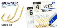 Одинарный крючок OWNER, 50174, лопатка, золотой