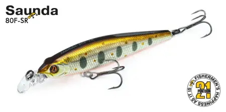 Воблер PONTOON21, SAUNDA 95F-SR, 95мм, 12.3 гр., 0.7-1.0 м.