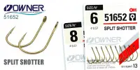 Одинарный крючок OWNER, 51652, колечко, зеленый