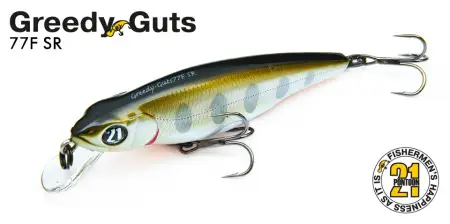 Воблер PONTOON 21, Greedy-Guts 77SP-SR, 77мм, 10,0 гр., 0.8-1.2 м.