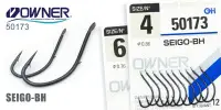 Одинарный крючок OWNER, 50173, лопатка, черный, кован., засечка на цевье