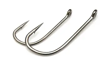 Одинарный крючок OWNER, 51455, колечко, черный BC