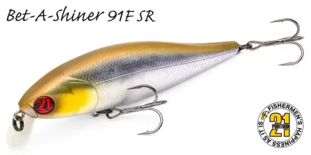 Воблер PONTOON21, Bet-A-Shiner 91F-SR, 91мм, 16.4 гр., 0.1-0.3 м.