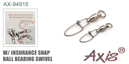 AX-94915 Ball Bearing Swivel w/ Insurance Snap