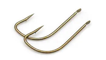 Одинарный крючок OWNER, 50106, лопатка, коричневый, "маленькая бородка"