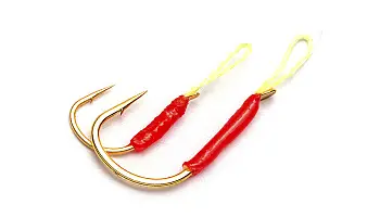 Крючок одинарный Owner MF-30G, золот., с петлей для иск.прим