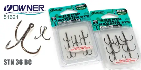 Тройной крючок OWNER  STN-36BC нахлыст под трубку