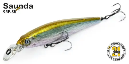 Воблер PONTOON21, SAUNDA 95F-SR, 95мм, 12.3 гр., 0.7-1.0 м.