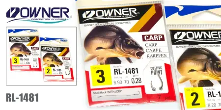 Одинарный крючок OWNER 51481 с поводком с петлей 70см RL-1481