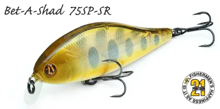 Воблер PONTOON21, Bet-A-Shad 83SP-SR, 83мм, 17.3 гр., 0.2-0.4 м.