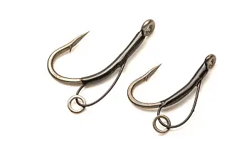 Одинарный крючок Owner 56559, c петлей D-RIG, черный BC