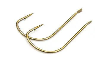 Одинарный крючок OWNER, 50120, лопатка, коричневый, "маленькая бородка"