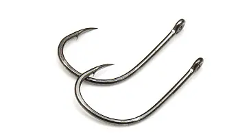 Одинарный крючок OWNER, 5180, колечко, черный BC